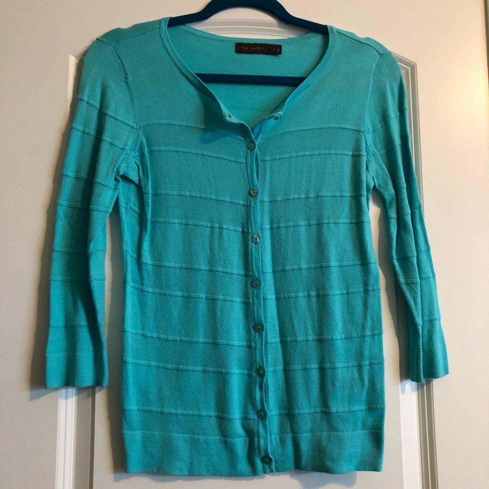 The Limited Turquoise Cardigan